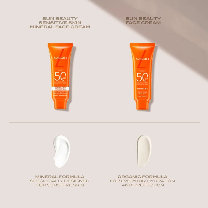 Lancaster Sun Beauty Mineral Face Cream napozó krém az arcra SPF 50 50 ml