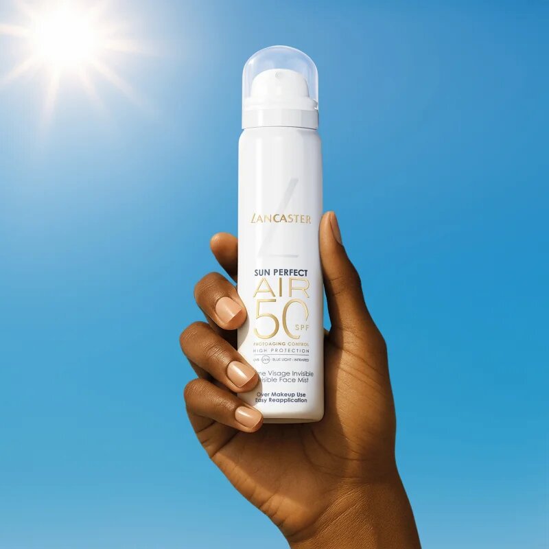 Lancaster Sun Perfect Air Invisible Face Mist arc spray napon tartózkodáshoz SPF 50 75 ml
