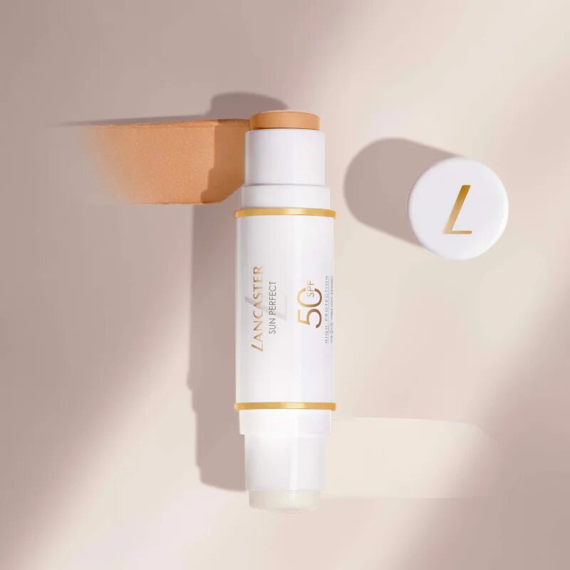 Lancaster Sun Perfect Clear & Tinted Stick SPF50 többfunkciós alapozó stift SPF 50 hölgyeknek 12 g