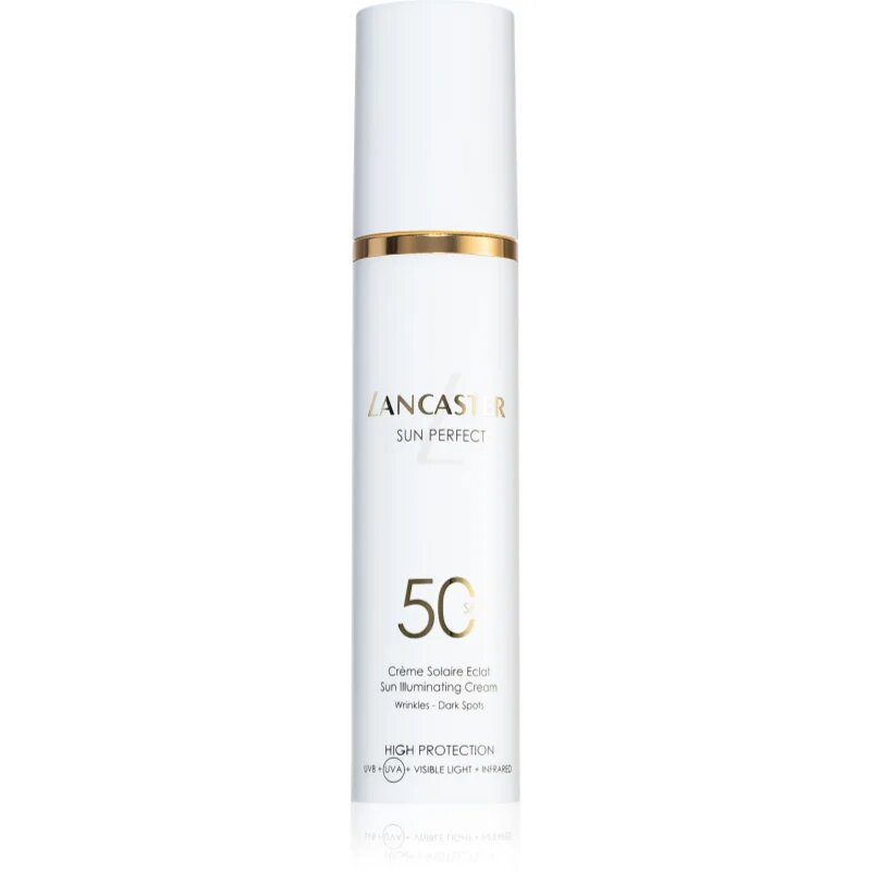 Lancaster Sun Perfect Sun Illuminating Cream SPF 50 élénkítő nappali krém a ráncok és a sötét foltok ellen SPF 50 50 ml