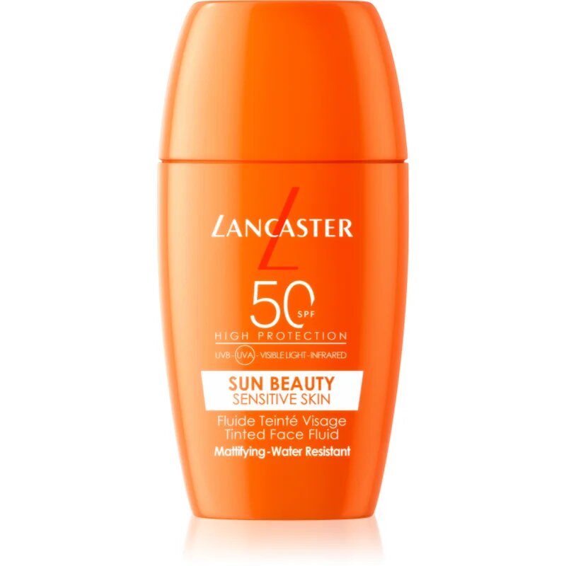 Lancaster Sun Sensitive Tinted Mattifying Fluid mattító emulzió vízálló SPF 50 30 ml