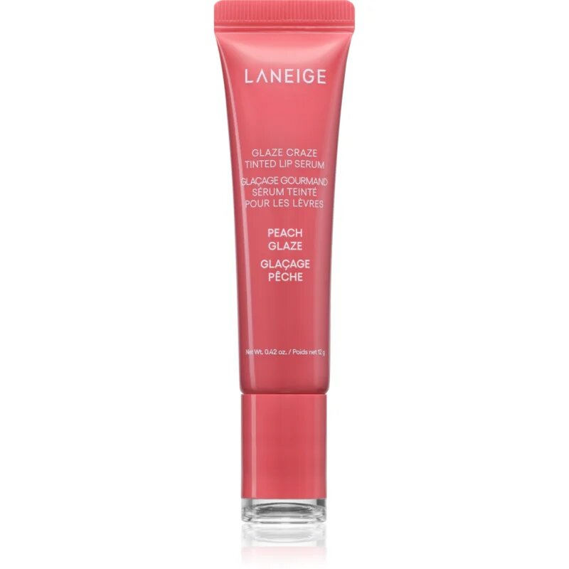 LANEIGE Glaze Craze Tinted Lip Serum tonizáló ajakbalzsam árnyalat Peach Glaze 12 g