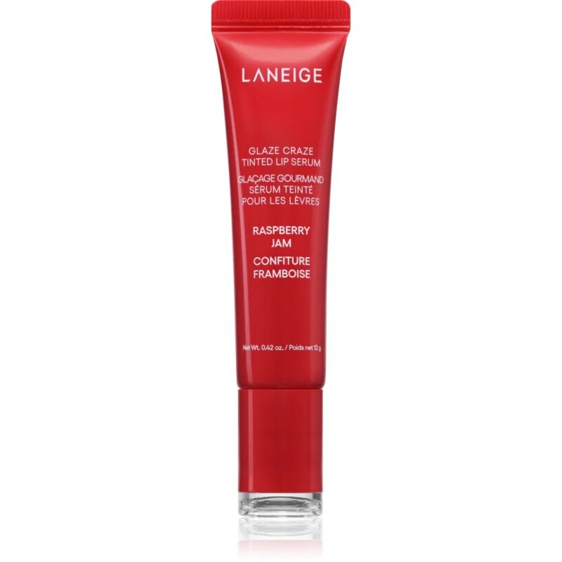 LANEIGE Glaze Craze Tinted Lip Serum tonizáló ajakbalzsam árnyalat Raspberry Jam 12 g