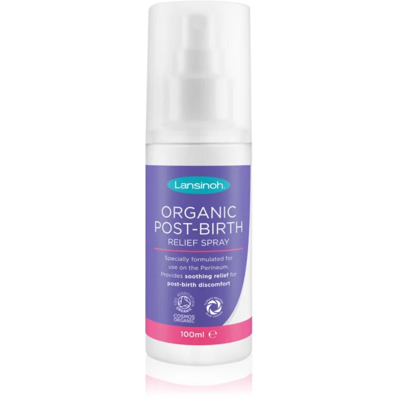 Lansinoh Organic Post-Birth nyugtató spray anyukáknak 100 ml