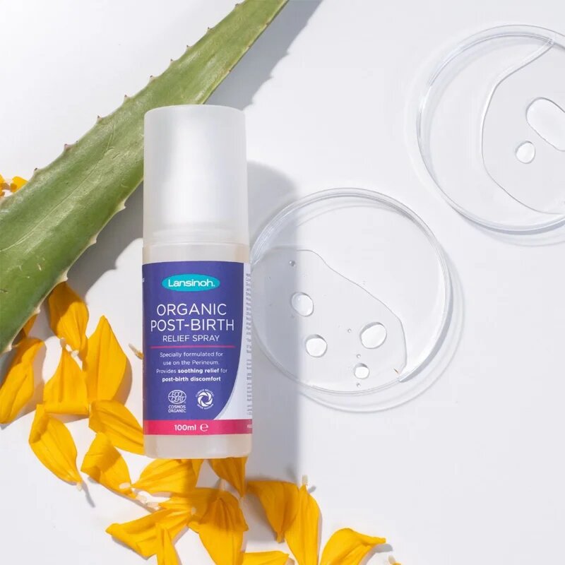 Lansinoh Organic Post-Birth nyugtató spray anyukáknak 100 ml