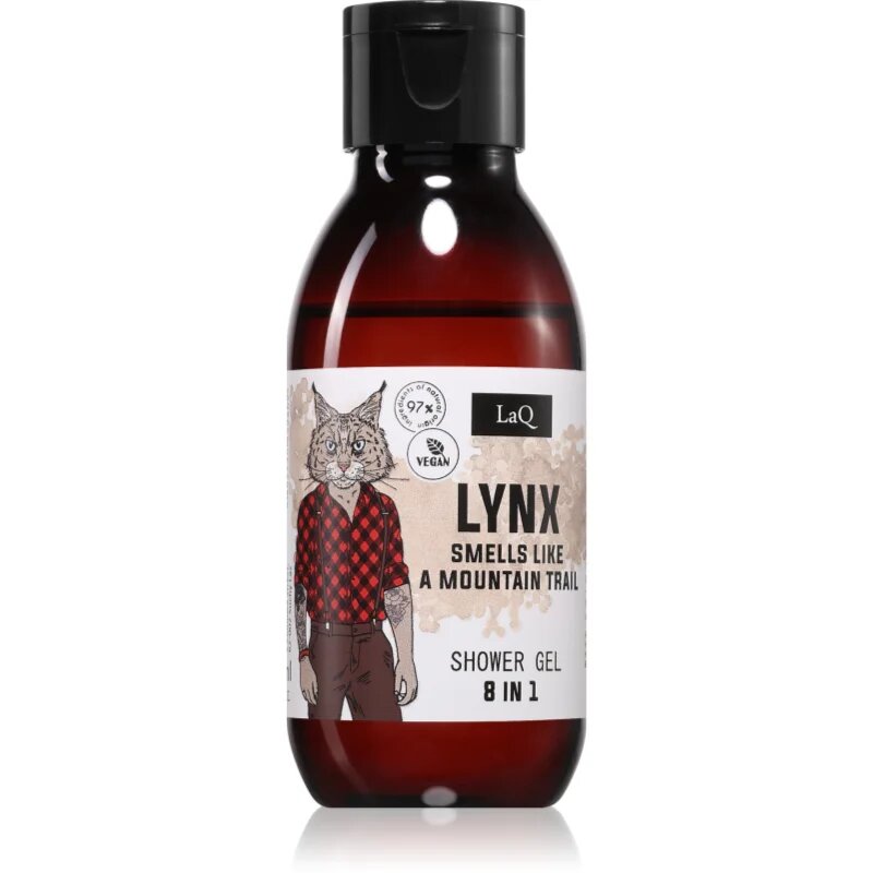 LaQ Lynx From Mountain friss tusfürdő gél 8 in 1 100 ml