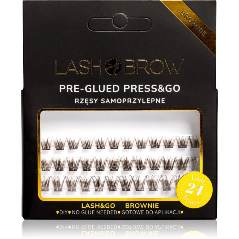 Lash Brow Press&Go Self-Adhesive Eyelashes öntapadós tincses műszempillák Everyday Brownie 1 db