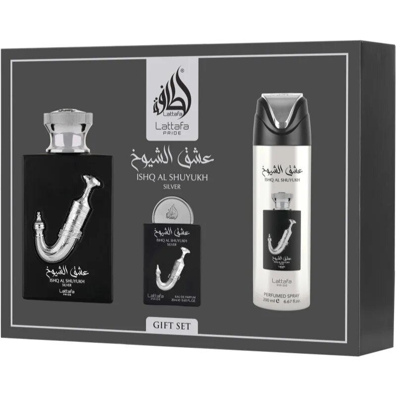 Lattafa Pride Ishq Al Shuyukh Silver ajándékszett unisex 1 db