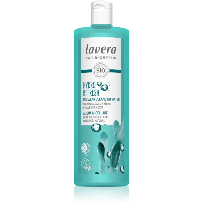 Lavera Hydro Refresh micellás víz normál és száraz érzékeny bőrre hidratáló hatással 400 ml