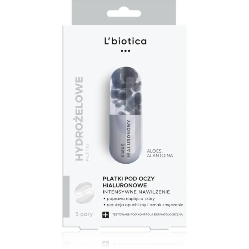 L’biotica Eye Patches Hyaluronic intenzív hidratáló maszk a szem köré 3x2 db
