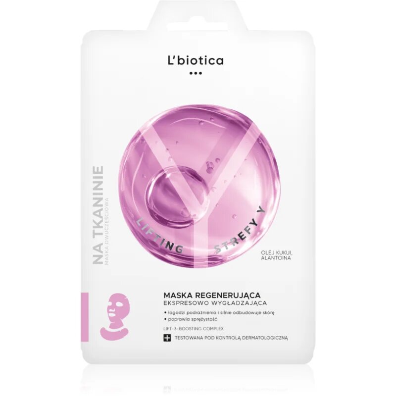 L’biotica Lifting Y Zone intenzív regeneráló maszk kisimító hatással 1 db
