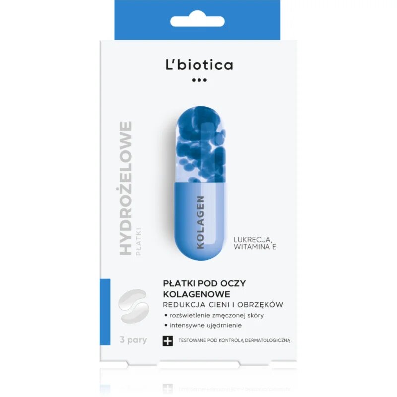 L’biotica Masks kollagén szem masz a duzzanatokra és a sötét karikákra 3 x 2 db
