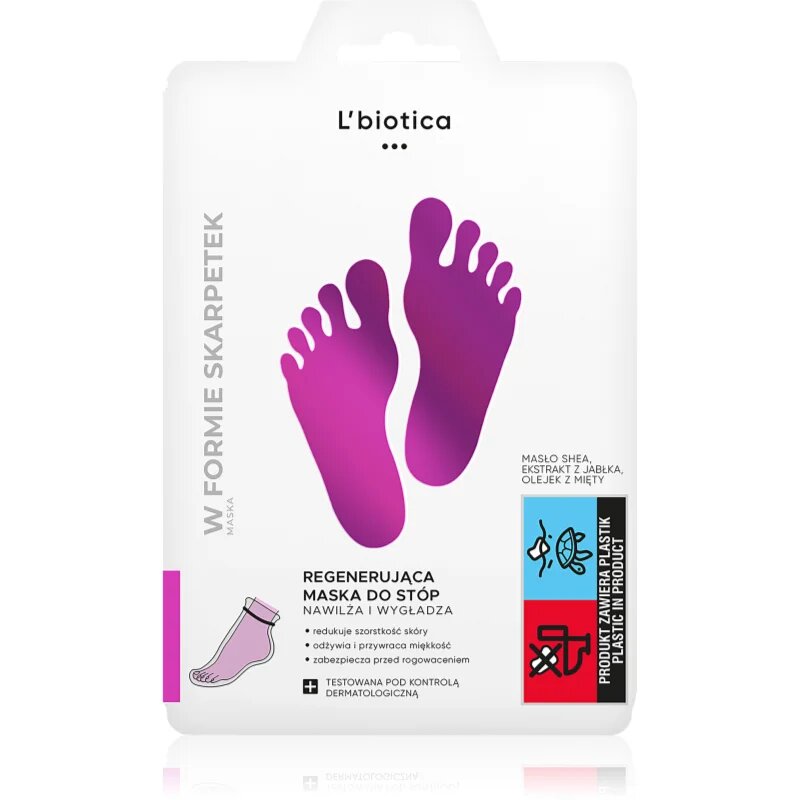 L’biotica Masks regeneráló lábmaszk zokniban 32 ml