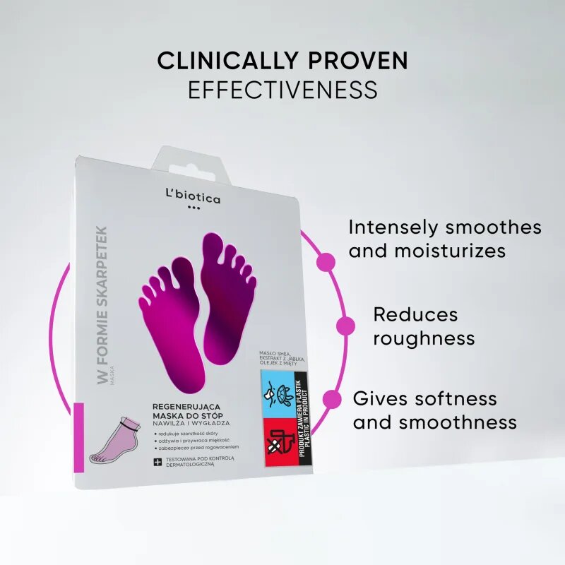 L’biotica Masks regeneráló lábmaszk zokniban 32 ml