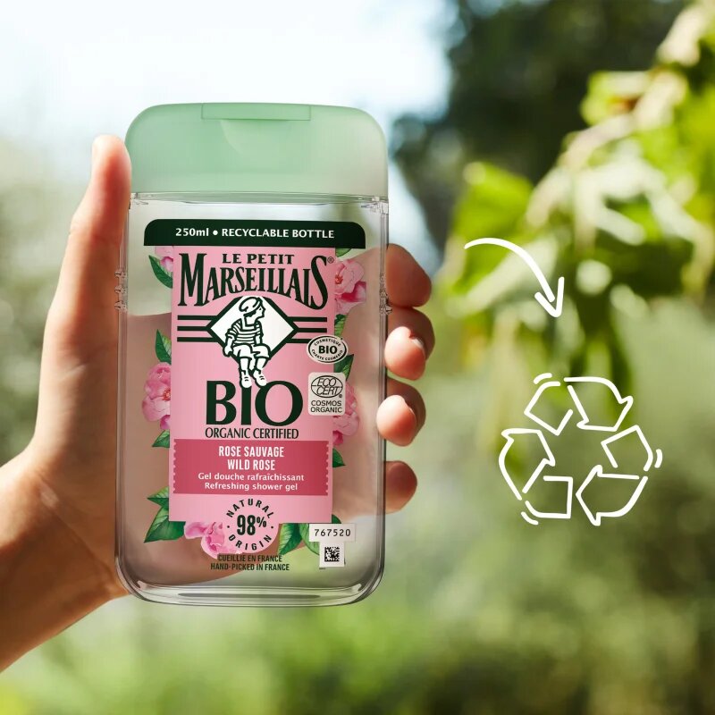 Le Petit Marseillais Bio Wild Rose felfrissítő tusfürdő gél 250 ml