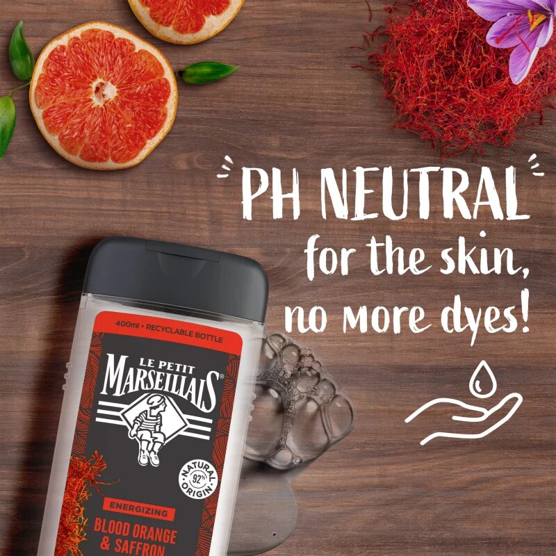 Le Petit Marseillais Blood Orange & Saffron tusfürdő gél 4 in 1 uraknak 400 ml