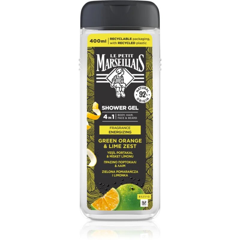 Le Petit Marseillais Green Orange & Lime Zest tusfürdő gél 4 in 1 uraknak 400 ml