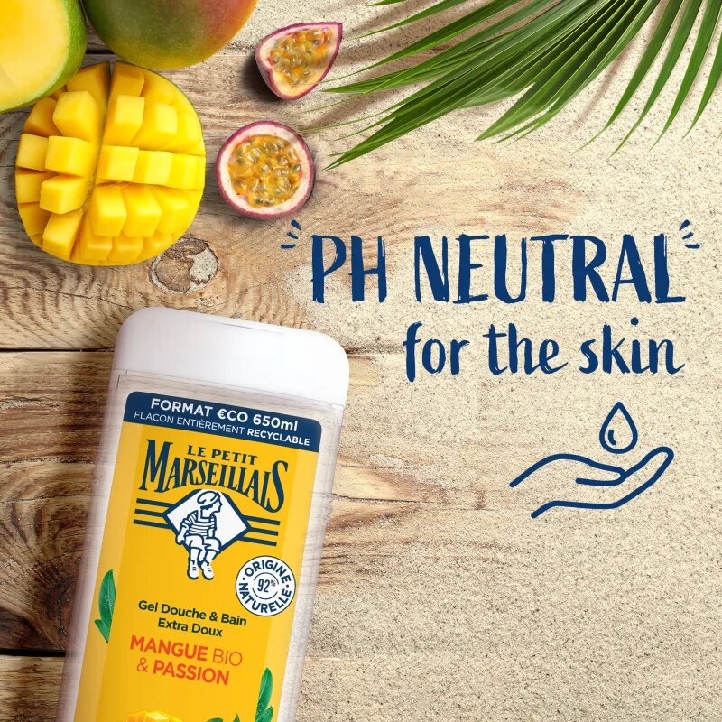 Le Petit Marseillais Mango BIO & Passion Fruit gyengéd tusfürdő gél 400 ml