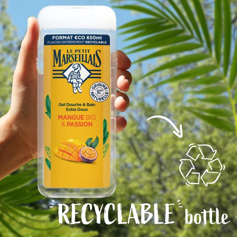 Le Petit Marseillais Mango BIO & Passion Fruit gyengéd tusfürdő gél 400 ml