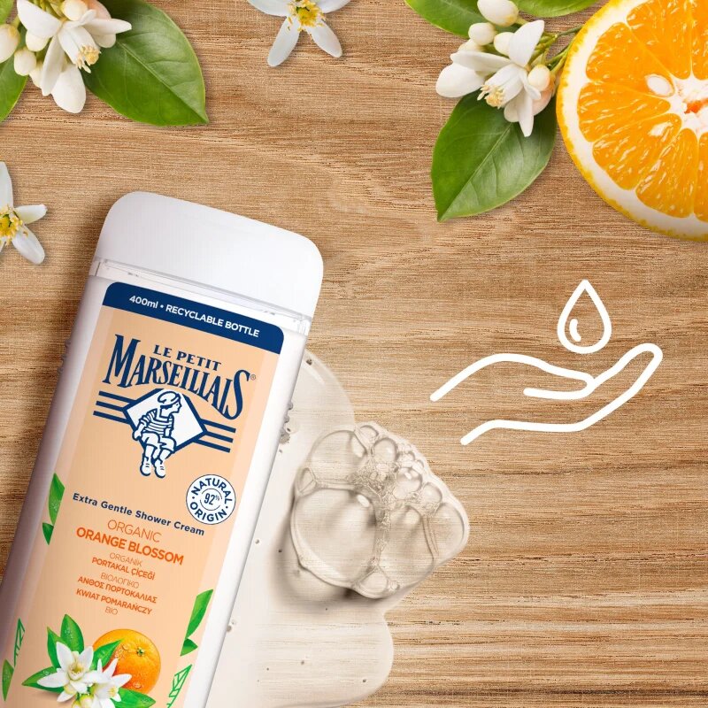 Le Petit Marseillais Organic Orange Blossom krémes tusoló gél 400 ml