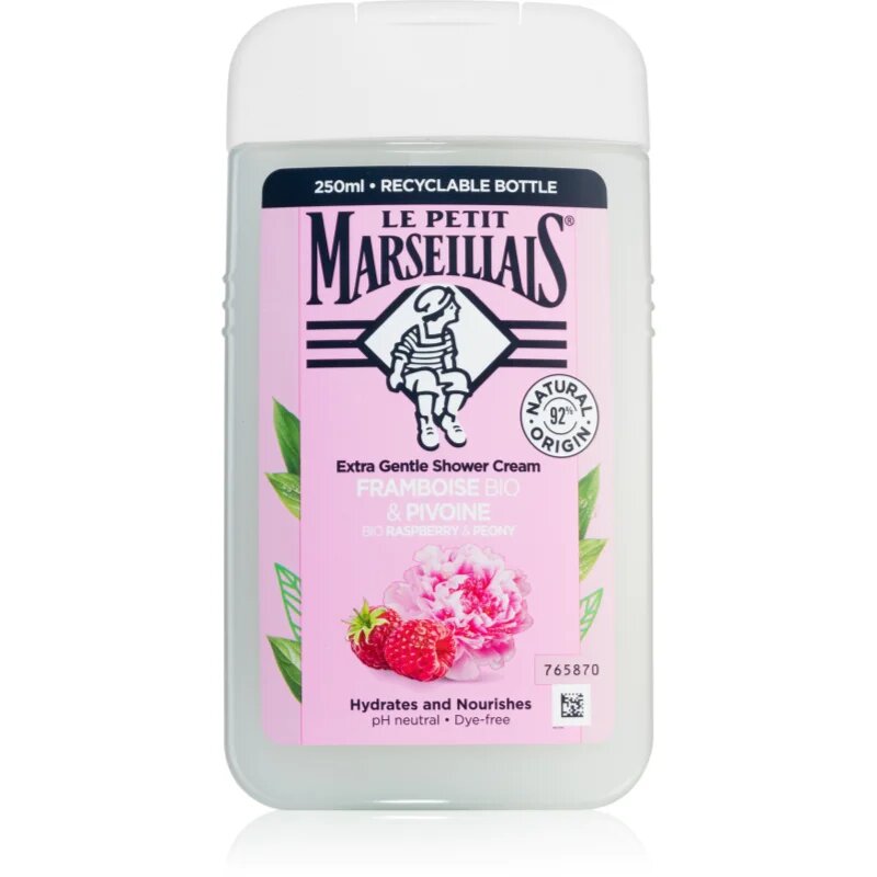 Le Petit Marseillais Raspberry BIO & Peony krémes tusoló gél 250 ml
