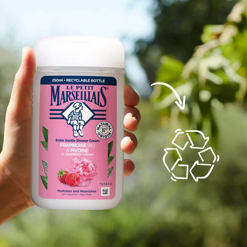 Le Petit Marseillais Raspberry BIO & Peony krémes tusoló gél 250 ml