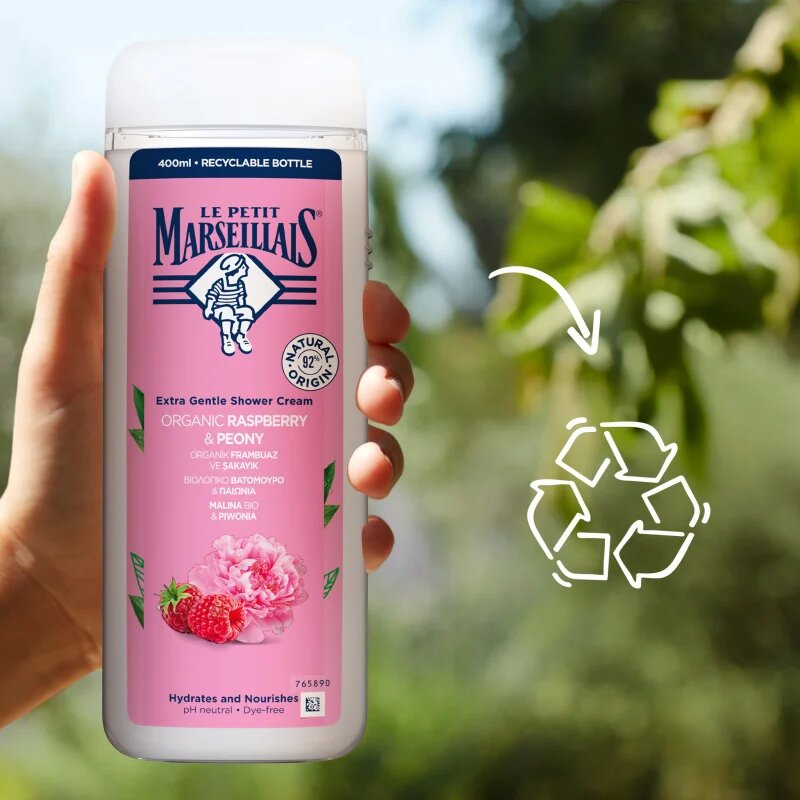 Le Petit Marseillais Raspberry BIO & Peony krémes tusoló gél 400 ml