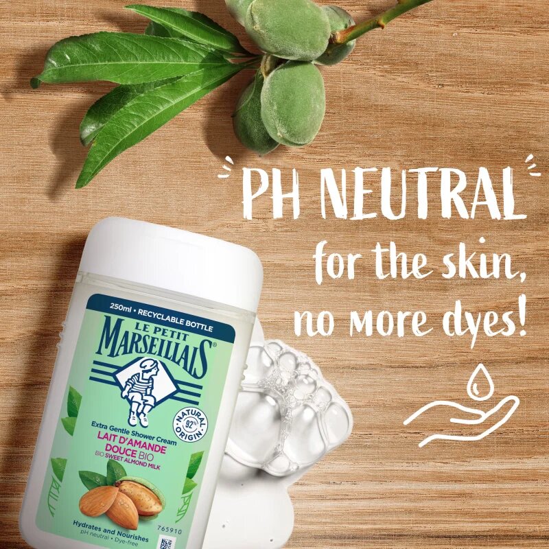 Le Petit Marseillais Sweet Almond Milk BIO krémes tusoló gél 250 ml