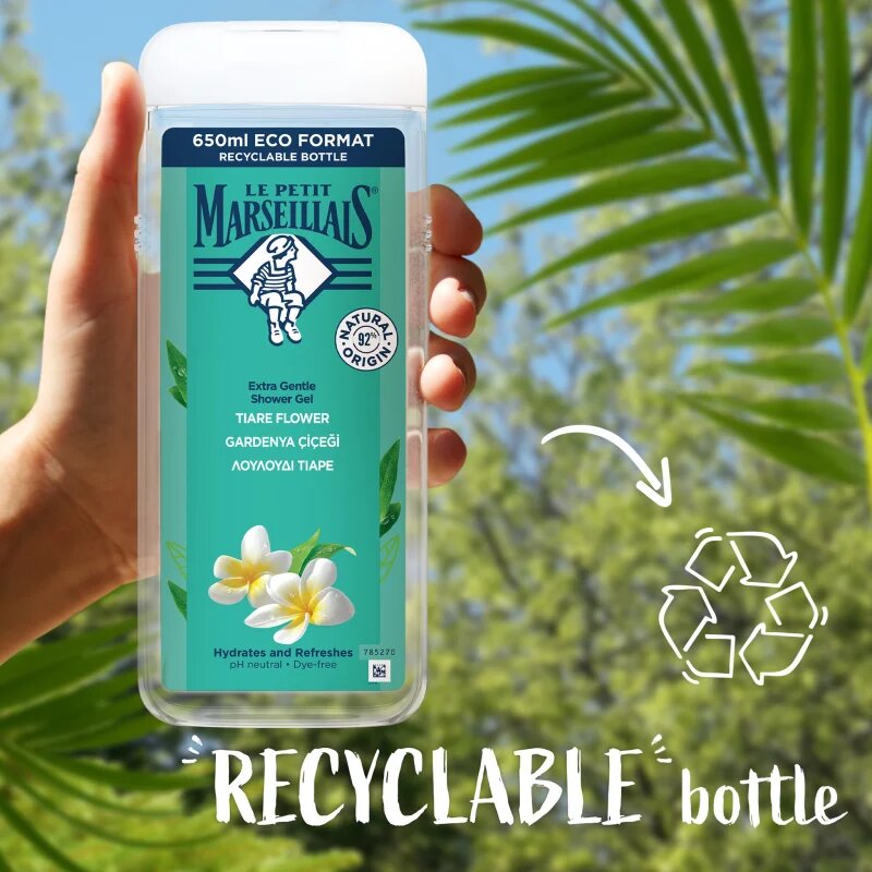 Le Petit Marseillais Tiaré Flower gyengéd tusfürdő gél 650 ml