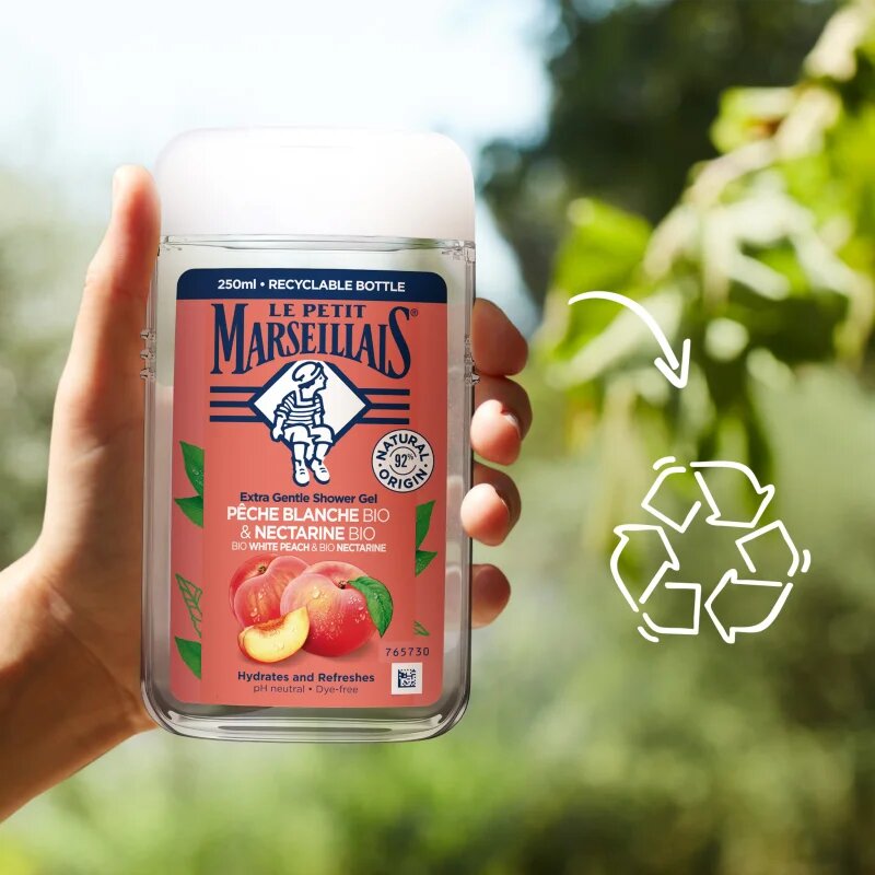Le Petit Marseillais White Peach Bio & Nectarine Bio gyengéd tusfürdő gél 250 ml