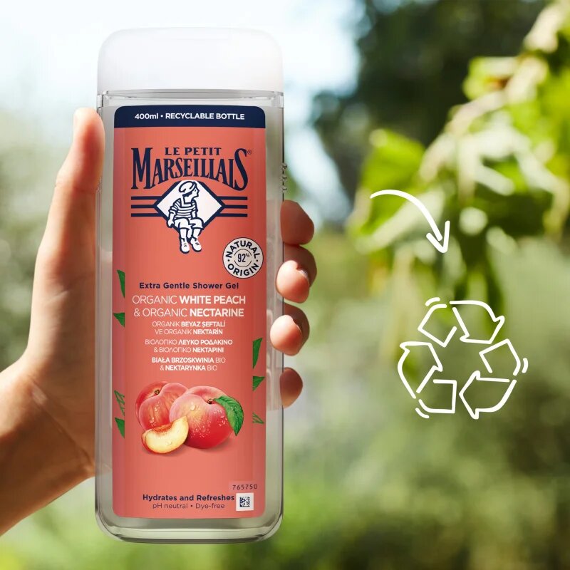 Le Petit Marseillais White Peach Bio & Nectarine Bio gyengéd tusfürdő gél 400 ml