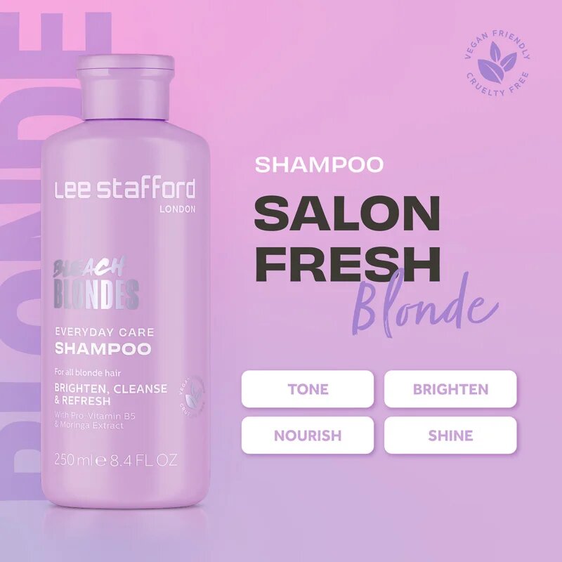 Lee Stafford Bleach Blondes Everyday Care sampon szőke hajra 250 ml