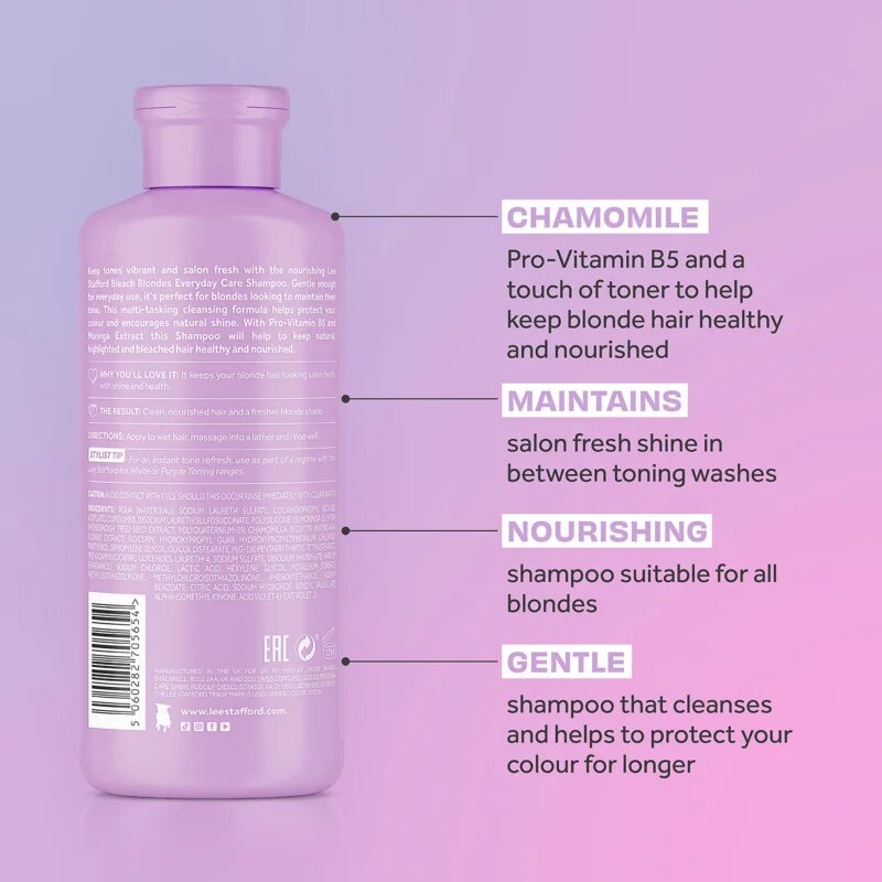 Lee Stafford Bleach Blondes Everyday Care sampon szőke hajra 250 ml