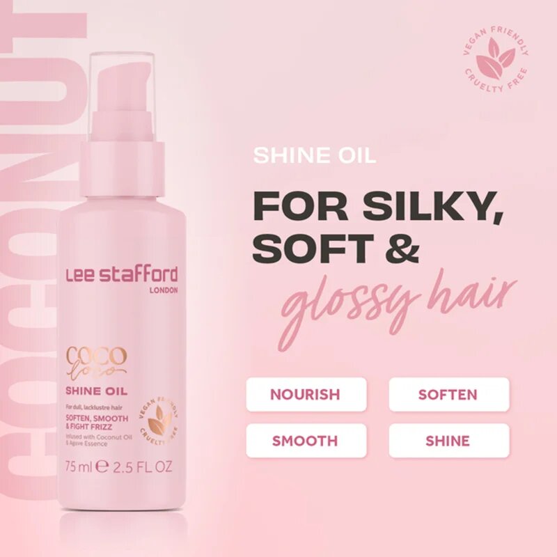 Lee Stafford CoCo LoCo Agave ápoló olaj a fénylő és selymes hajért 75 ml