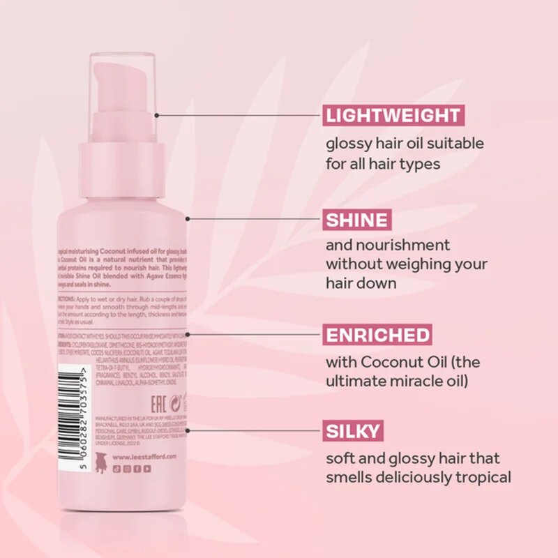 Lee Stafford CoCo LoCo Agave ápoló olaj a fénylő és selymes hajért 75 ml