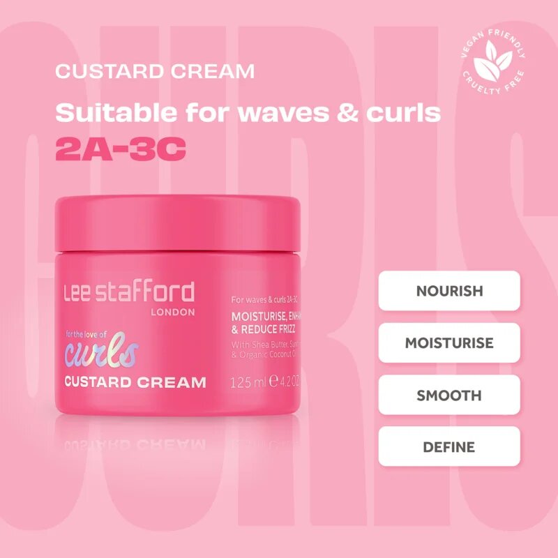 Lee Stafford For The Love Of Curls Custard Cream formázó krém a hullámok kiemelésére 125 ml