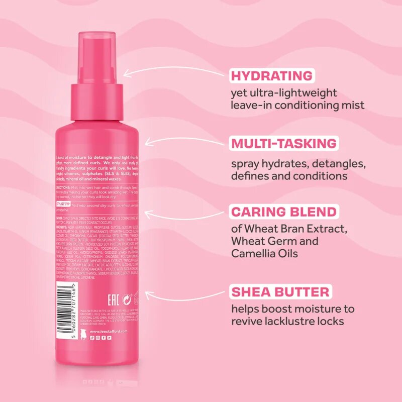 Lee Stafford For The Love Of Curls Leave In Conditioning Moisture Mist öblítést nem igénylő spray kondicionáló göndör hajra 150 ml