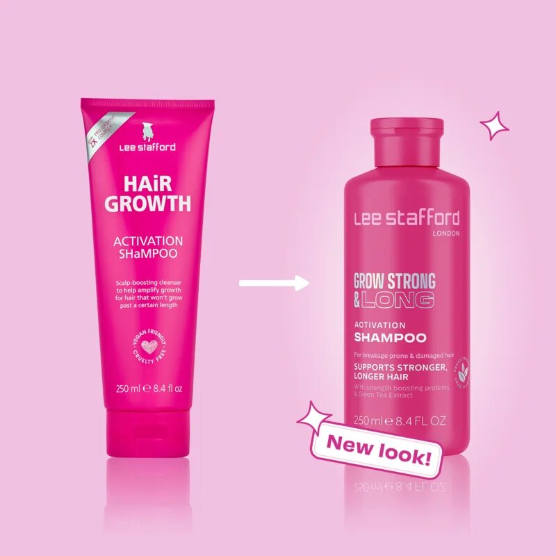 Lee Stafford Grow Strong & Long Activation Shampoo hajsampon a haj növekedéséért és megerősítéséért a hajtövektől kezdve 250 ml