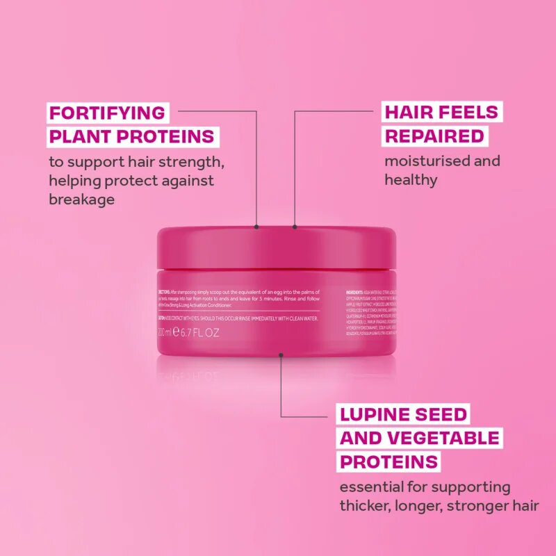 Lee Stafford Grow Strong & Long Activation Treatment Mask haj maszk hajtöredezés ellen 200 ml