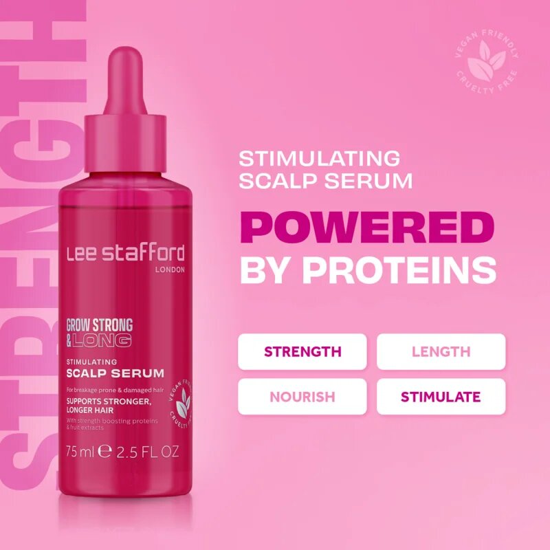 Lee Stafford Grow Strong & Long Stimulating Scalp Serum erősítő szérum a haj növekedésének elősegítésére 75 ml