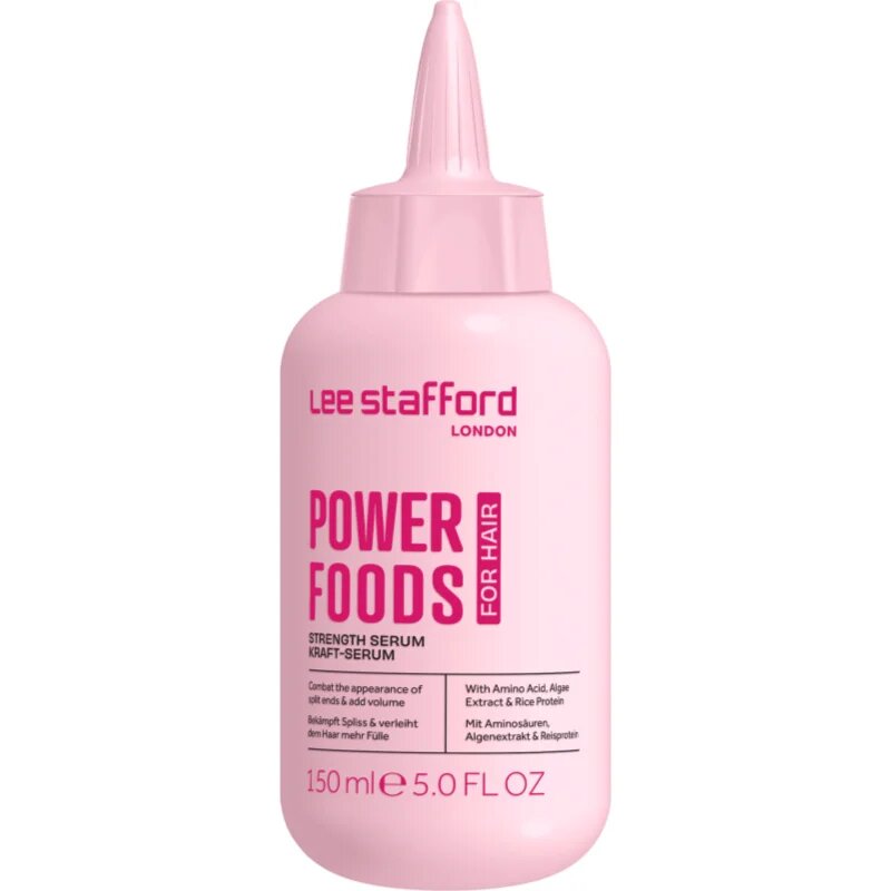Lee Stafford Powerfoods Strength Serum regeneratív és helyreállító kezelés hajra 150 ml