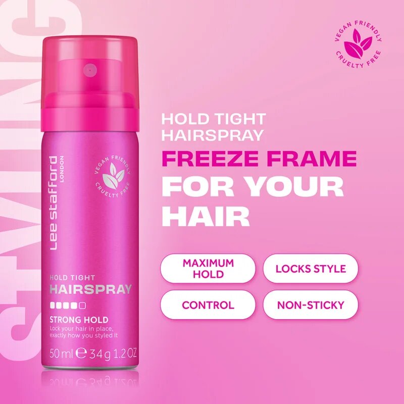 Lee Stafford Styling Hold Tight Hairspray Hajlakk az extra erős tartásért 50 ml