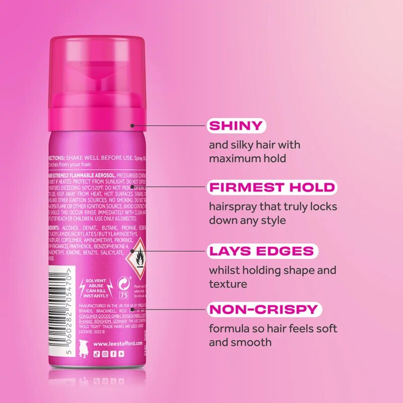 Lee Stafford Styling Hold Tight Hairspray Hajlakk az extra erős tartásért 50 ml