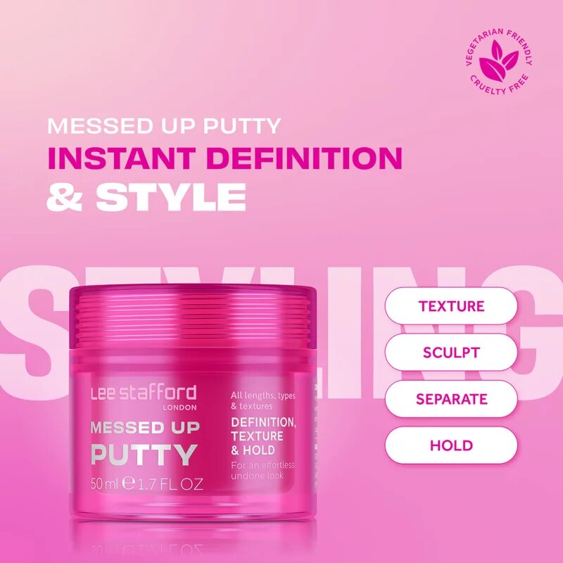 Lee Stafford Styling Messed Up Putty formázó paszta 50 ml