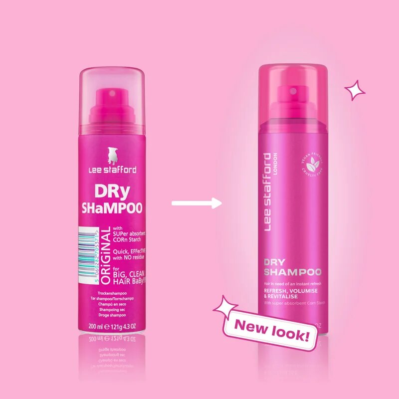 Lee Stafford Styling Original Dry Shampoo száraz sampon a felesleges faggyú felszívódásáért és a haj frissítéséért 200 ml