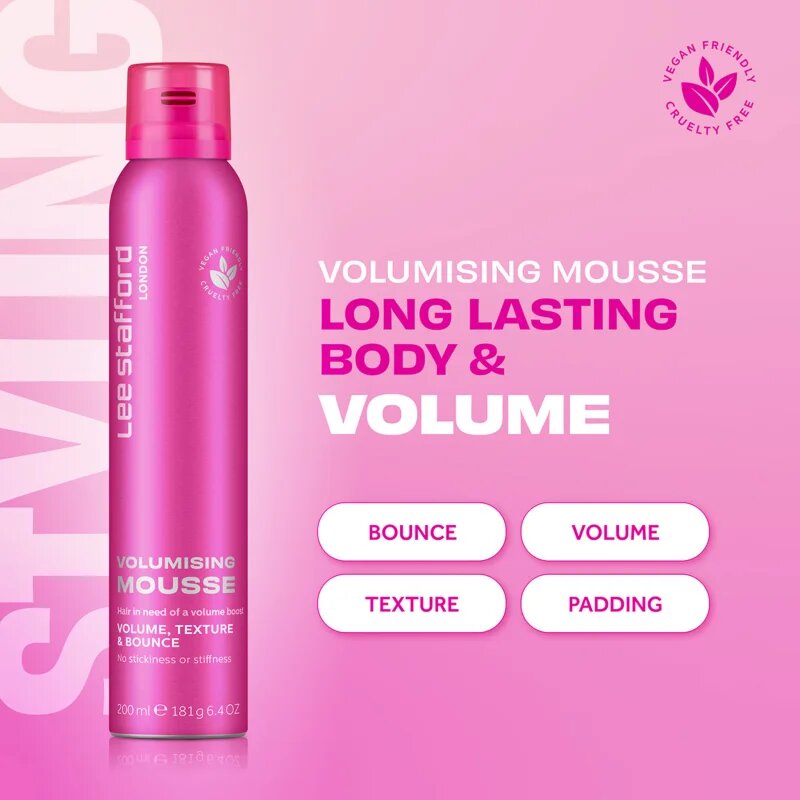 Lee Stafford Styling Volumising Mousse fixáló hab a dús hatásért 200 ml