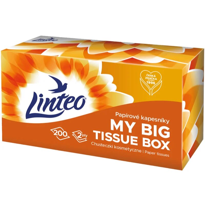 Linteo Paper Tissues Two-ply Paper 200 pcs per box papírzsebkendő 200 db
