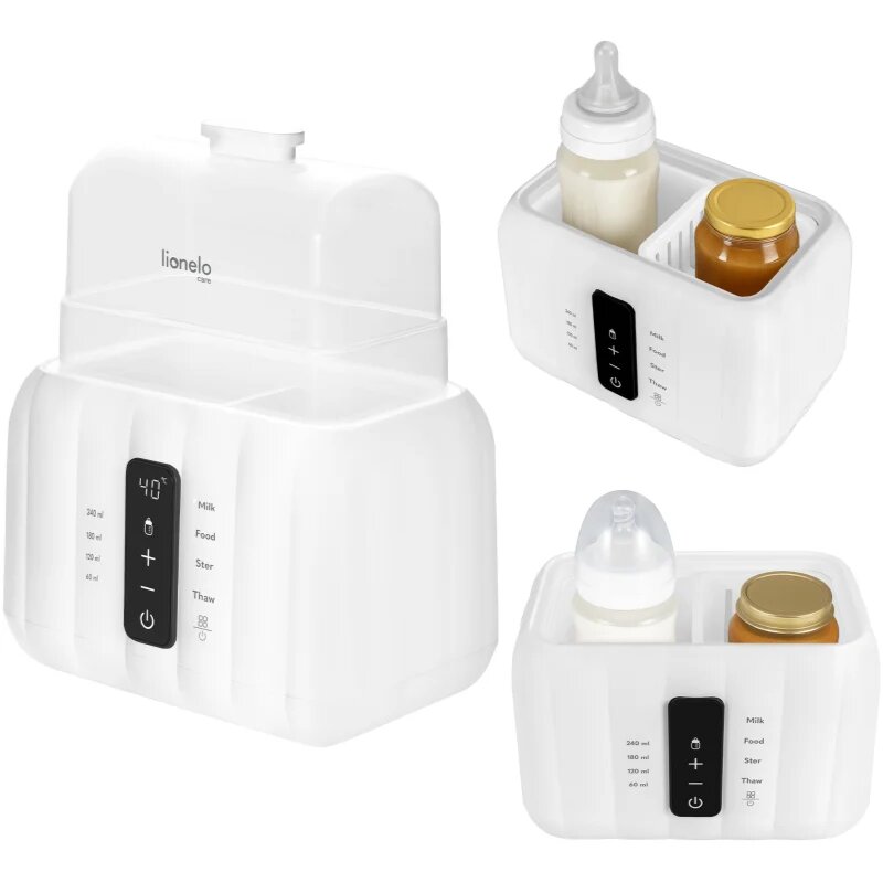 Lionelo Thermup Double White Bottle Warmer 6in1 többfunkciós cumisüveg melegítő 6 in 1 1 db