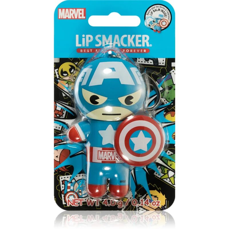 Lip Smacker Marvel Captain America ajakbalzsam íz Red White & Blue-Berry 4 g