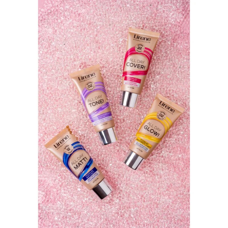Lirene ALL DAY TONE! hidratáló alapozó a ragyogó bőrért árnyalat 03 Nude 30 ml